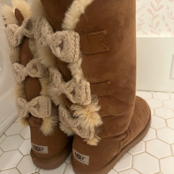 UGG bailey bow knit bow boots - Picture 1 of 3
